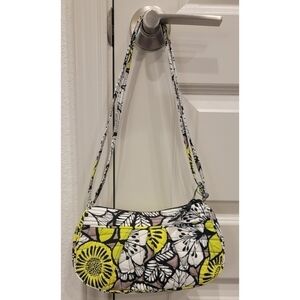 Vera Bradley Yellow White and Black Shoulder Bag Crossbody Purse